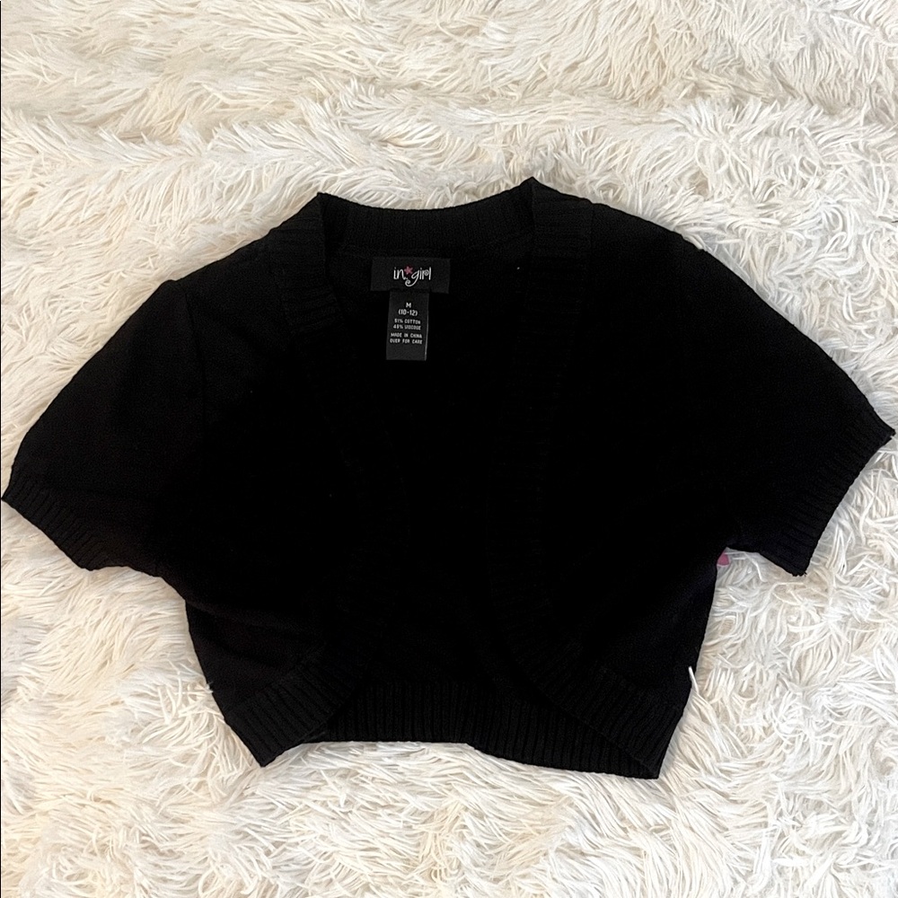 In Girl Short Sleeve Cardigan Size Medium (10-12) NWT